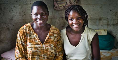 Irene Musarapasi with 17-year-old daughter Tabeth