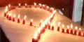 A display of candles at the Estrela+ Christmas party