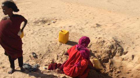 Women in a dried up river bed, Somaliland. Photo by Malou Schueller Women in a dried up river bed, Somaliland. Photo by Malou Schueller