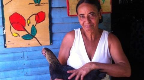 Altagracia Ramona Franco, leader and member of the Mother Club "Union y Esfuerzo" in the Villa Esperanza community