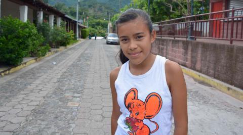 Local Arcatense girl on the main stree Local Arcatense girl on the main stree