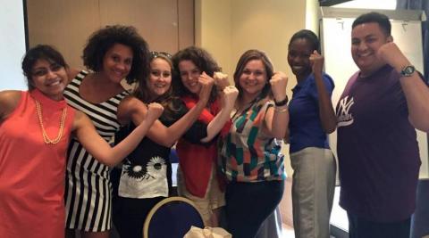 Fatima and her SRHR group together in Malta. Fatima and her SRHR group