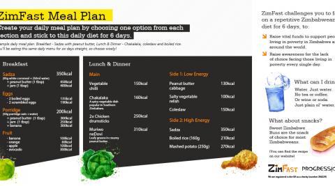 ZimFast meal plan ZimFast meal plan